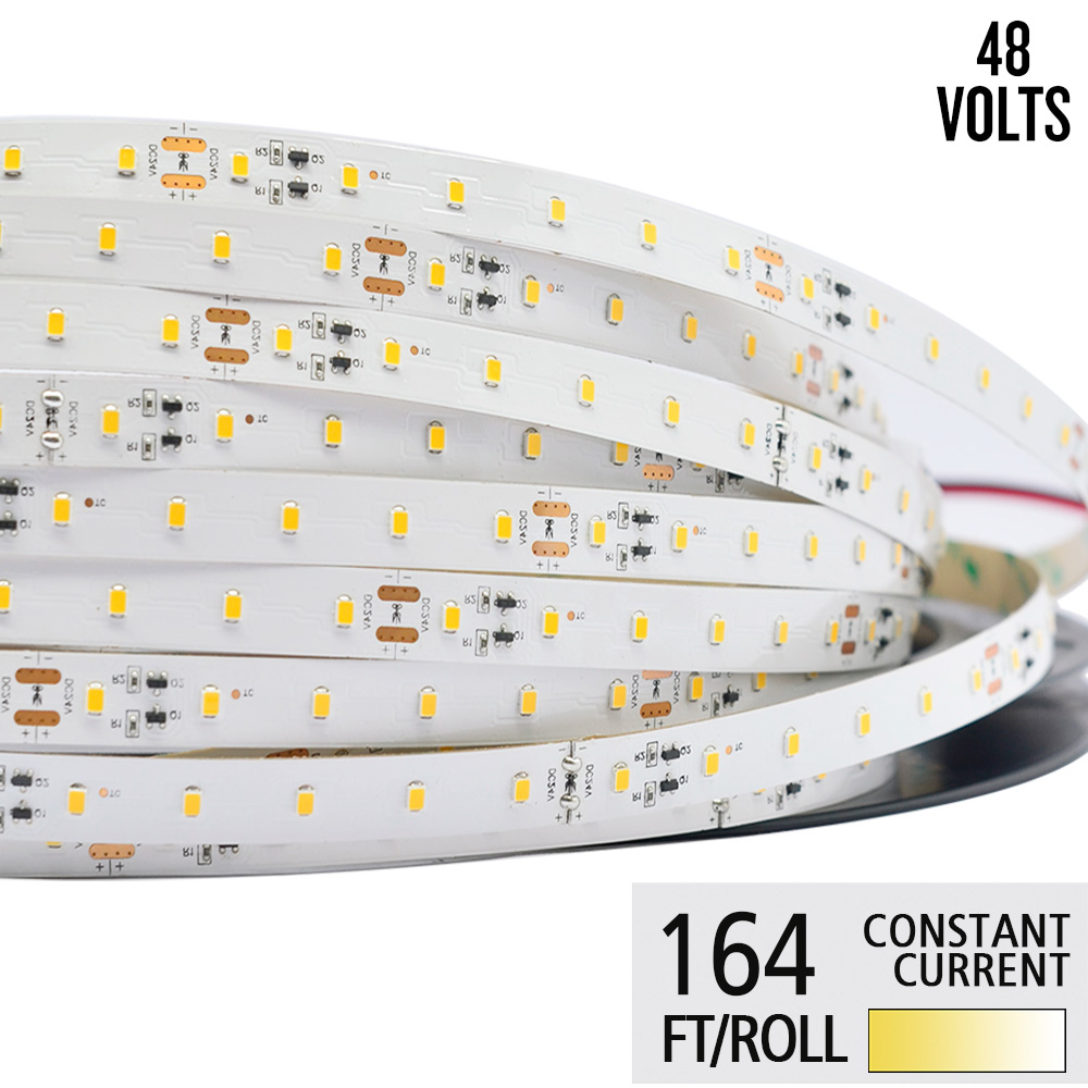 DC48V 2835SMD High-Efficiency White LED Lights - Constant Current LED Strip - 32.8 to 164Ft Optional